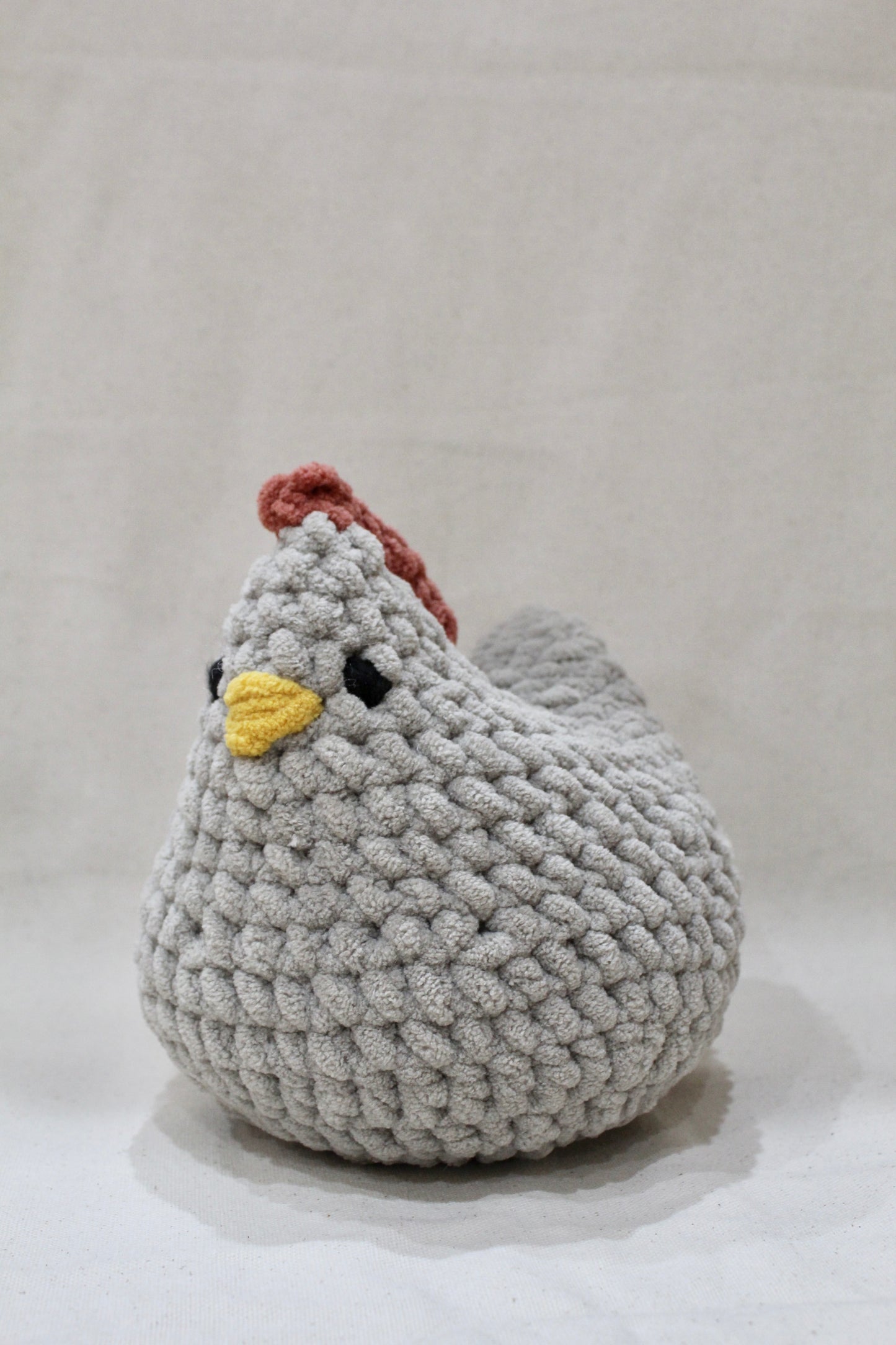 Large Crocheted Chicken - Grey