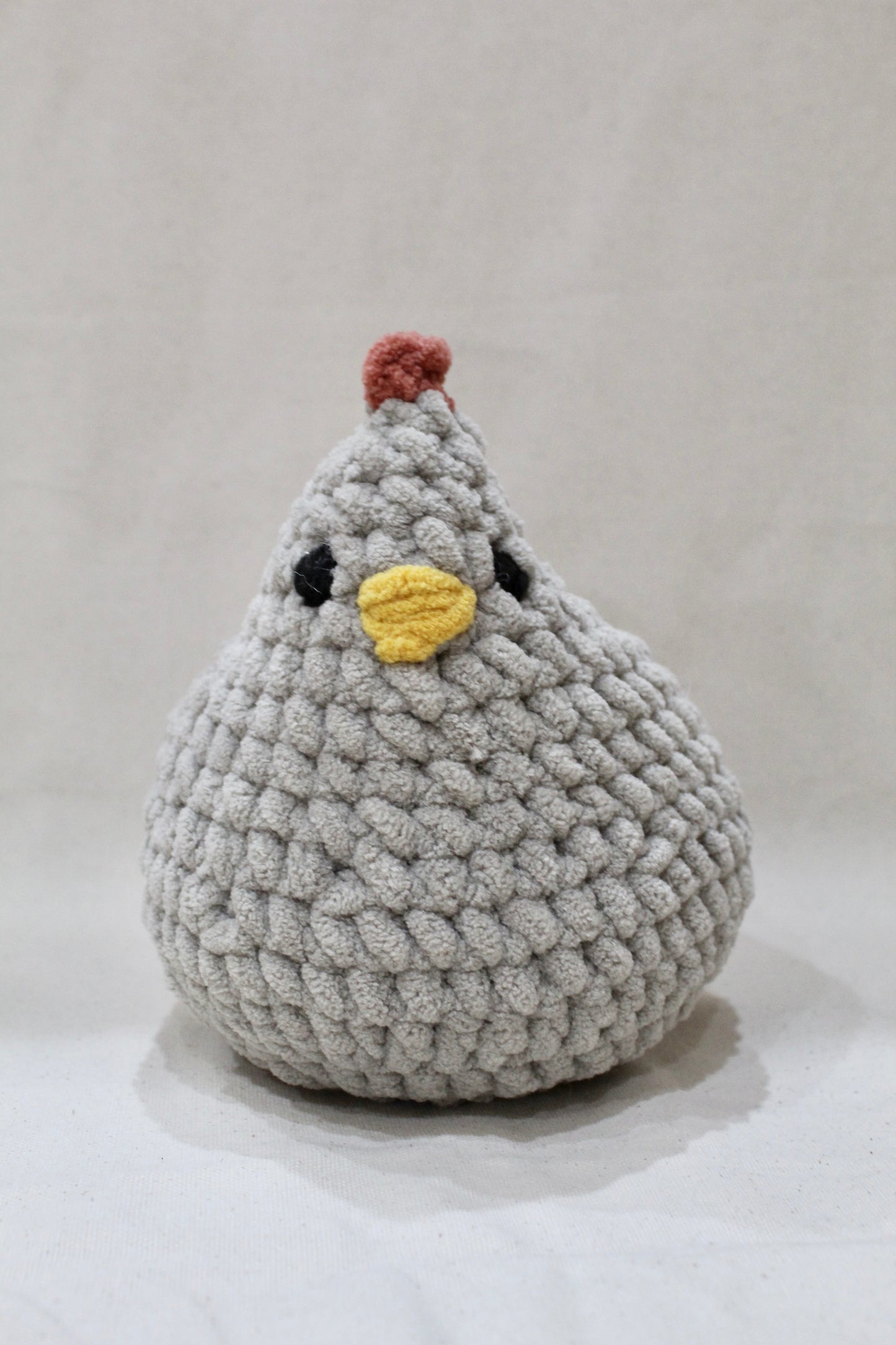 Large Crocheted Chicken - Grey