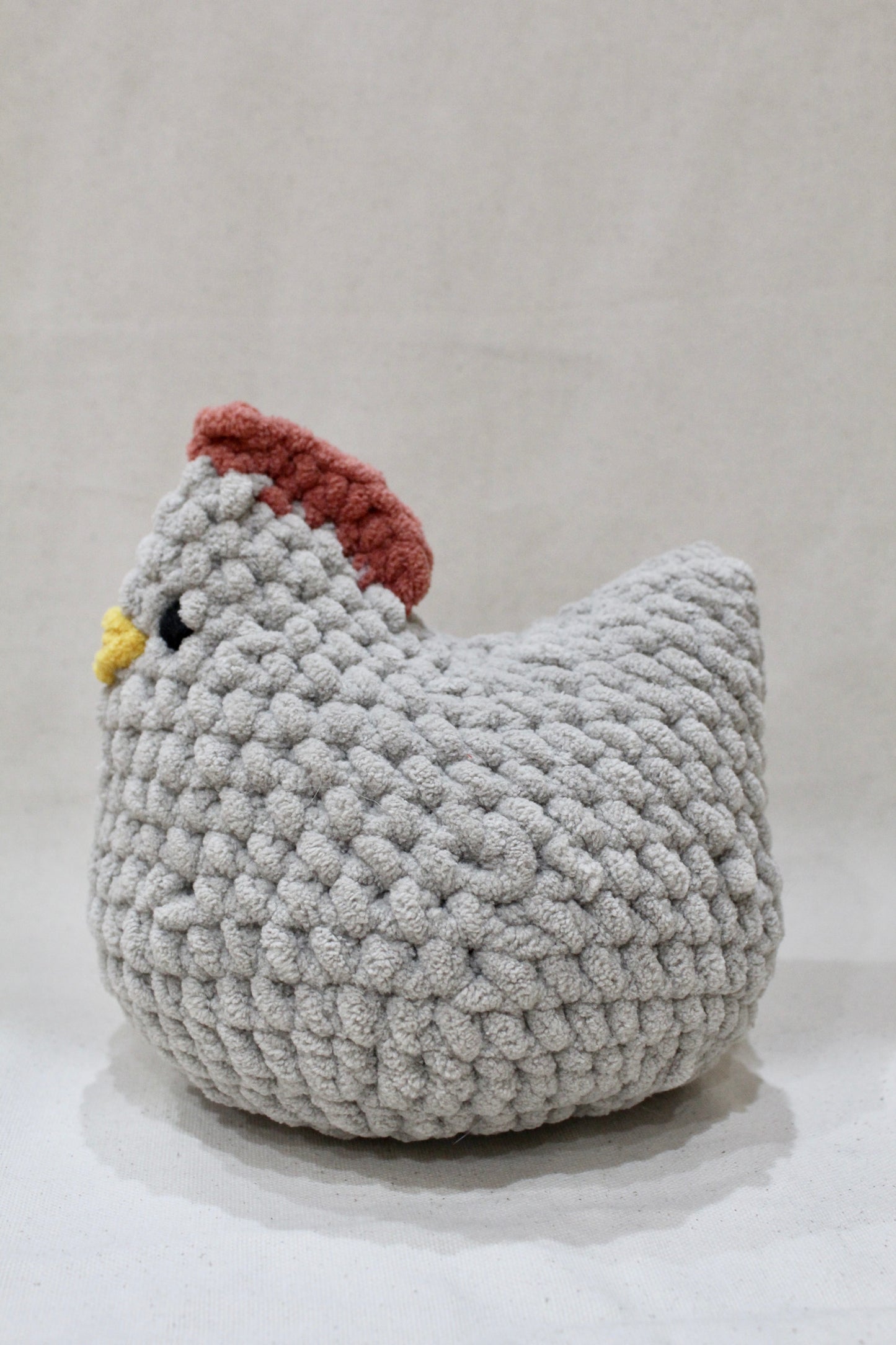 Large Crocheted Chicken - Grey