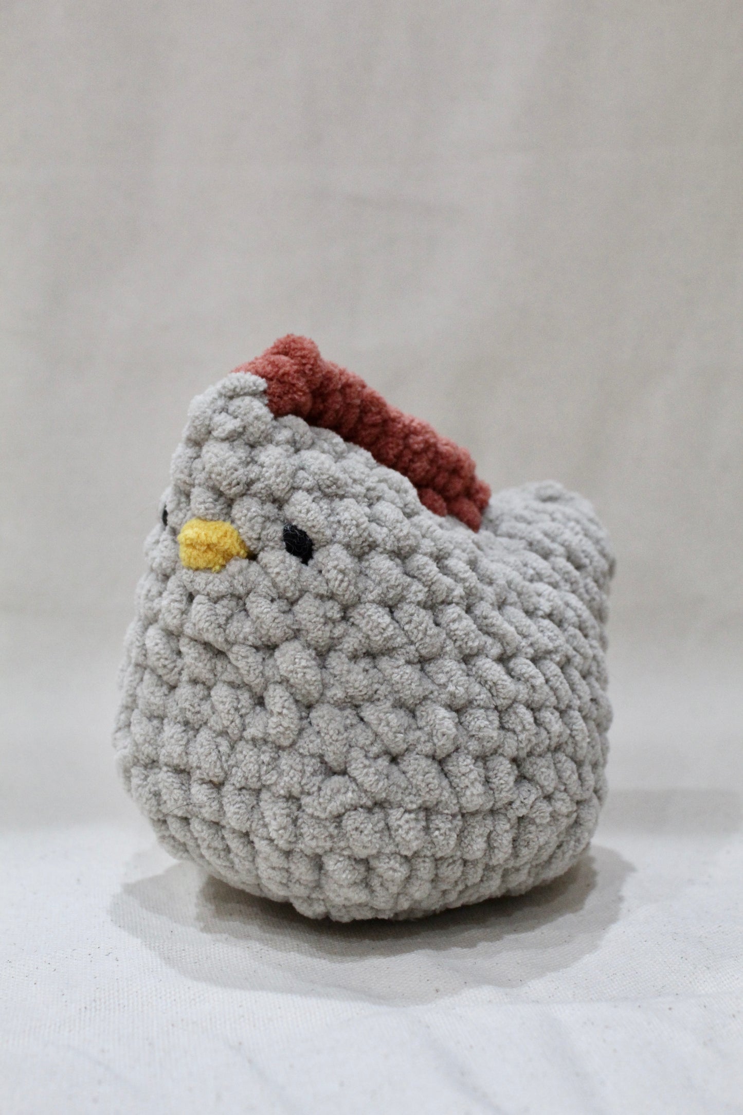 Small Crocheted Chicken - Grey