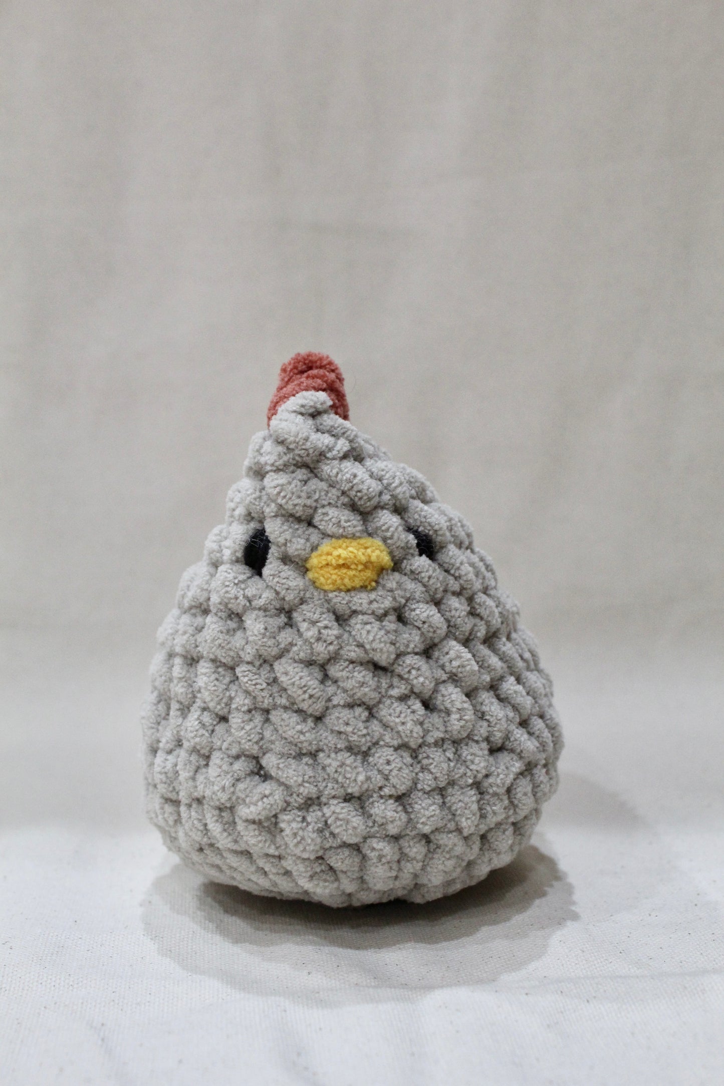 Small Crocheted Chicken - Grey
