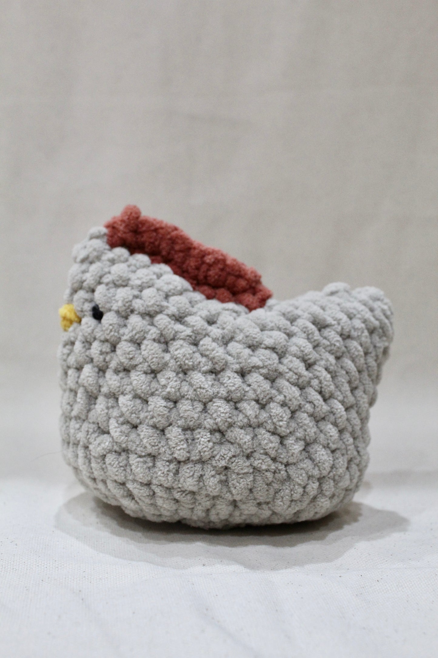 Small Crocheted Chicken - Grey
