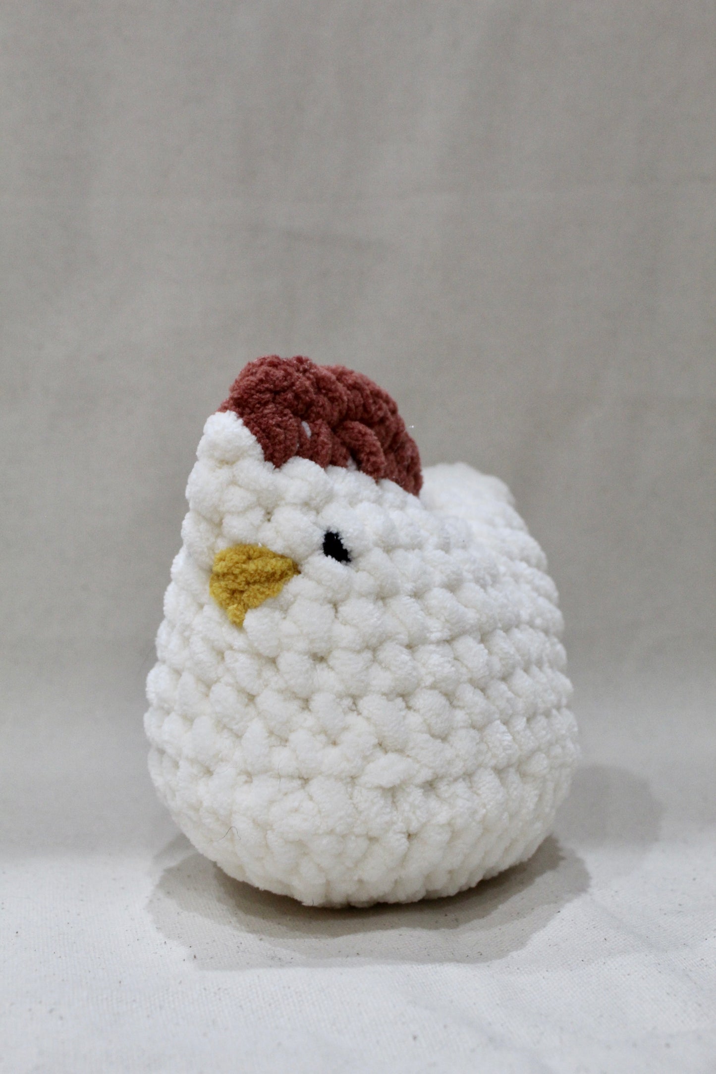 Small Crocheted Chicken - White