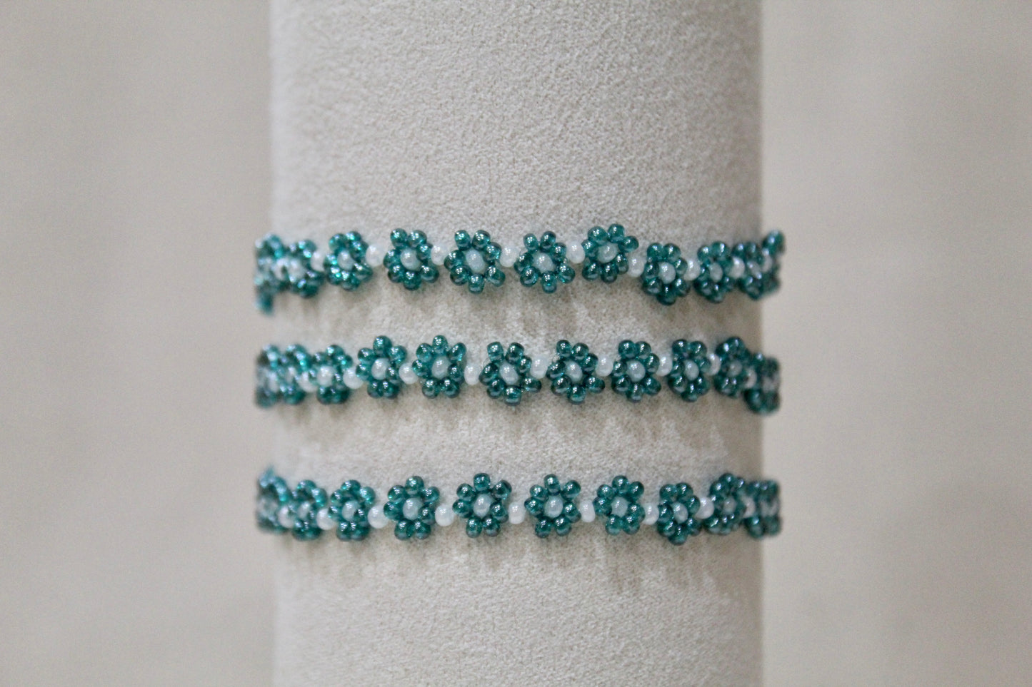 Green Flower Bracelet