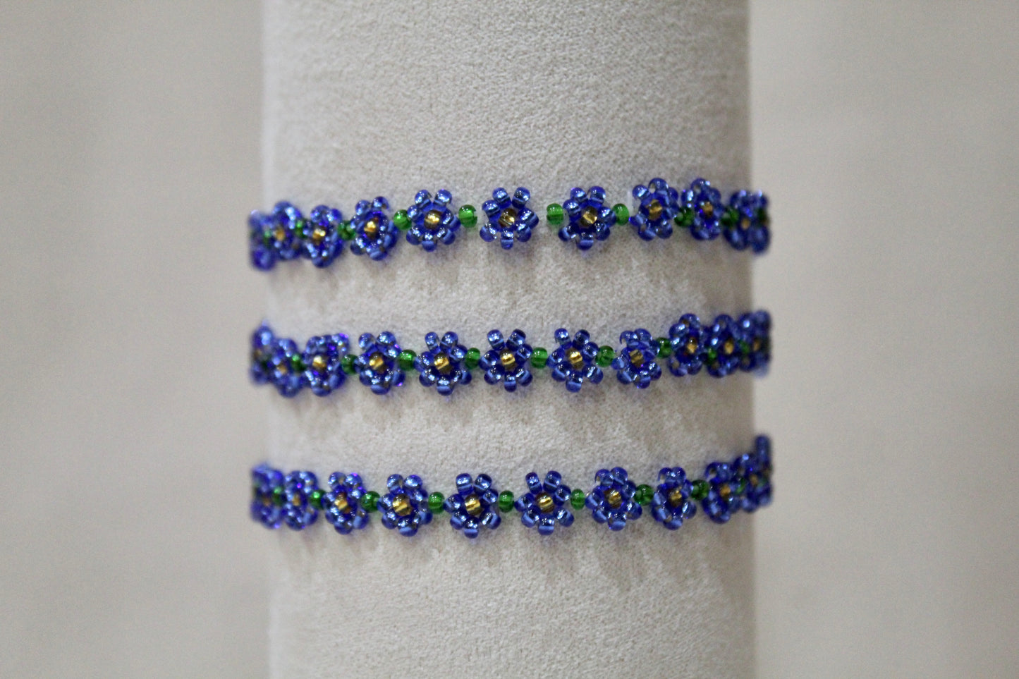 Dark Blue Flower Bracelet
