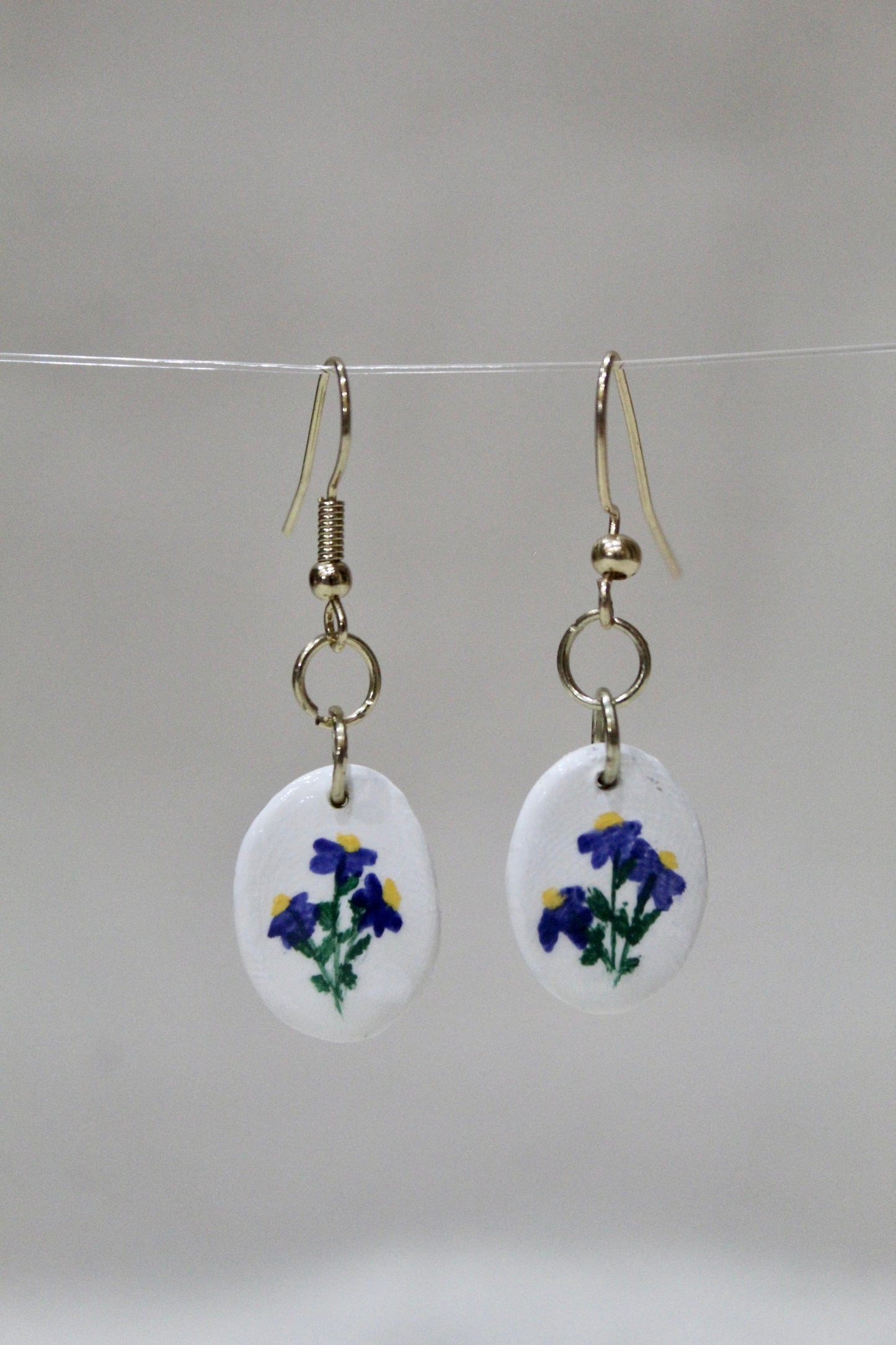 Blue Flower Earrings